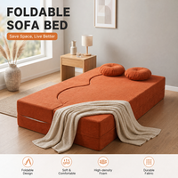 Anti-Sagging Modulares Schlafsofa mit hochdichtem Schaumstoff, Bodensofa, strapazierfähiges Cord-Schlafsofa für den täglichen Gebrauch im Büro