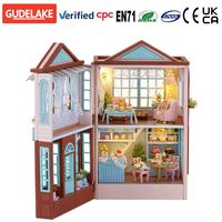Kit de maison de poupée en bois 3D à construire soi-même, maison miniature avec portes ouvrables, puzzle en bois découpé au laser, artisanat pour enfants et adultes, décoration de la maison, cadeau