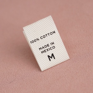 Tái Chế 100% Hữu Cơ Bông Tùy Chỉnh Vải Thẻ In Riêng Sang Trọng Nhãn Sinh Thái Thân Thiện Cho Quần Áo - Product Image 1