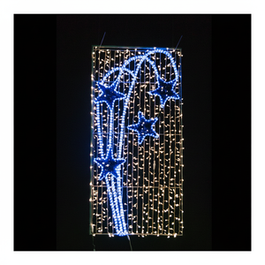 Lumière de rue à motif 2D personnalisée, étanche IP65, pour extérieur, décorations de Noël, éclairage LED pour poteau, décoration de festival - Product Image 1