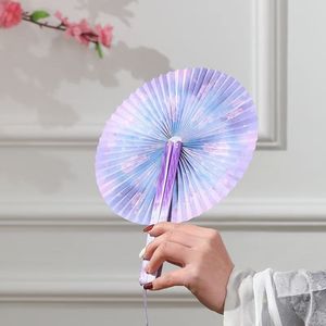 Portable Folding Tassel Round Fan For Women Hanfu Cheongsam Classical Ink Painting Paper Fan Foldable Gift - Product Image 3