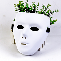 Masques complets Jabbawockeez Plain White Face pour Halloween Masquerade Drama Party Hip-Hop Ghost Dance Performances Props