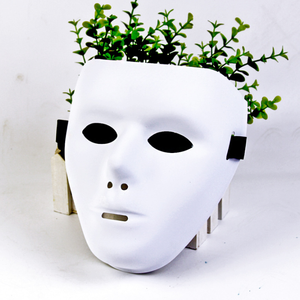 Jabbawockeez Plain White Face Máscaras completas para Halloween Masquerade Drama Party Hip-Hop Ghost Dance Performances Props - Product Image 3
