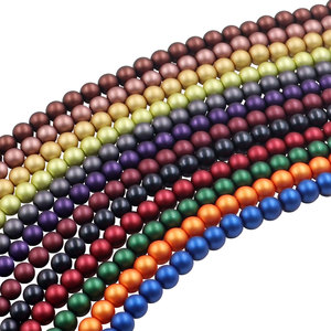 Commande de <span class=keywords><strong>perles</strong></span> de verre nacrées mates de haute qualité, multicolores, 3-10 mm, pour la création de bijoux élégants et sophistiqués. - Product Image 6