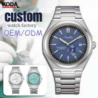 Montre de luxe pour homme personnalisée OEM/ODM, titane, acier inoxydable, 22 mm, cadran en cristal saphir, chronographe lumineux, résistant à l'eau, sport