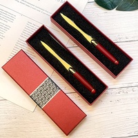 Nouvelle trousse à crayons rectangulaire à rayures, style professionnel, motif totem, boîte à stylos avec couvercle et plateau, lettre en bois