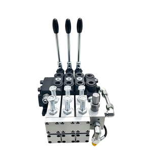 Vanne de commande directionnelle sectionnelle électro-hydraulique manuelle à double action à 3 bobines DCV60 60L/min Huamao 315Bar |   Directement de l'usine - Product Image 1