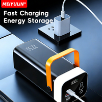 Banque d'alimentation portable rechargeable avec écran numérique, charge sans fil, micro USB, aluminium ABS, 40000mAh, haute capacité pour ordinateur portable