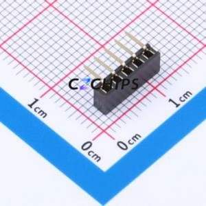 XDM200-1-05-W-4.3-G0 Pin Socket Bent Lead Through Hole,P=2mm Connector 1x5P 2mm Square Hole Right Angle Insert - Product Image 2