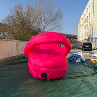 Chausson géant rose de 2 m de haut, gonflable, pour la décoration de piscine et de fêtes