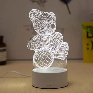 Luz de noche acrílica, base de carga de 3D, regalo de cumpleaños para niños - Product Image 5