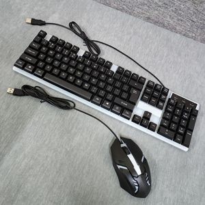 Wired Keyboard Mouse Combo 104 <b>Keys</b> LED Backlit English <b>USB</b> Gaming Set - Product Image 1