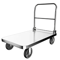 Carrito de Herramientas Plegable de Acero Inoxidable 304 Personalizable, Carro de Carga Silencioso con Empuje Manual