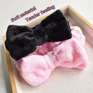 Wholesale 16pcs/set Spa Washing Face Makeup Washband <b>Fluffy</b> Wristband Bow <b>Headbands</b> Flower Hair Claw Women Hair Accessories Set - Product Image 5