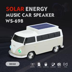 WS698 altavoz Solar inalámbrico Retro Boombox Parlantes Portatil <span class=keywords><strong>Caixa</strong></span> <span class=keywords><strong>De</strong></span> Som Bluetooh bus altavoces para coche con luces <span class=keywords><strong>de</strong></span> cristal - Product Image 3