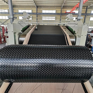 Tấm thảm trải sàn cao su hình lá liễu kim cương, màu đen, giá rẻ, chống trơn trượt, không độc hại, dùng cho xưởng, nhà để xe, ô tô - Product Image 3