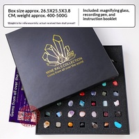 Kit de spécimens de pierres brutes en cristal faits à la main - 43 types, ensemble éducatif scientifique populaire, cadeau pour mariage, anniversaire, remise de diplôme