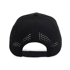 Wholesale Custom Unstructured 5 Panel <b>Frame</b> Baseball Cap Laser Cut Hole Rubber PVC Logo Common Adjustable Professional OEM - Product Image 4