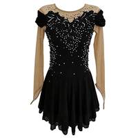 Robe de patinage artistique LIUHUO, rouge vin, pour filles et femmes, avec appliques en dentelle, costume de danse pour compétition BD3397