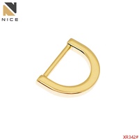 Aksesoris Tas Tangan Ring D Logam 19.8mm, Tersedia, Bahan Zinc Alloy, Bentuk D, Gesper Tahan Lama, Konektor Gantungan untuk Tas Pakaian