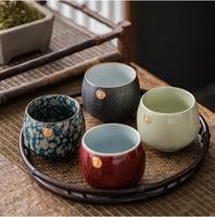 Tasse à thé en céramique à glaçure réactive, tasse à thé chinoise Gongfu, tasse personnelle pour cérémonie du thé, cadeau pour la maison ou le bureau