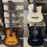China Factory 38 Inch Acoustic Guitar Wholesale Musical Instrument for Sale 6 String Guitars Cheap Guitars