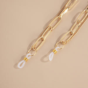 <span class=keywords><strong>Cadena</strong></span> de <span class=keywords><strong>gafas</strong></span> de <span class=keywords><strong>cadena</strong></span> de doble capa con personalidad a la moda <span class=keywords><strong>para</strong></span> mujer, <span class=keywords><strong>cadena</strong></span> de <span class=keywords><strong>gafas</strong></span> de sol con cuello colgante geométrico retro simple de hip-hop - Product Image 4