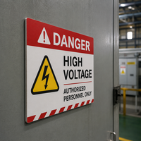 Panneau composite en aluminium à impression UV, résistant aux rayures et durable, pour signalisation de danger
