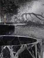 Baignoire autoportante ronde haut de gamme de luxe léger au design indépendant pour maison, gîte ou hôtel