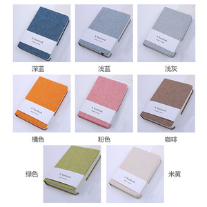 Cuaderno de lino A5 personalizado 2025, diario de tapa dura, 100 páginas, tela estilo PU A5/<span class=keywords><strong>A6</strong></span>, encuadernación de hilo cosido en blanco/forrado para uso escolar - Product Image 3
