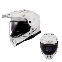 Casque de moto tout-terrain léger LS2 MX702-3 populaire à double visière, casque de course respirant et protecteur toutes saisons