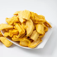 Hoogwaardige gedroogde jackfruit snacks, gesneden gedroogde vruchten, zoete smaak, natuurlijke kleur, VF-droogproces, gezonde snack, Kim Long Vietnam