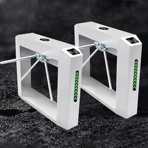 ประตูหมุนควบคุมด้วยระบบไบโอเมตริกซ์อัจฉริยะ สแตนเลสสตีล พร้อมช่องใส่บัตร แบบแขนคู่ แบบสามขา และแบบสองทิศทาง - Product Image 4