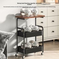 Étagère de rangement multi-niveaux en acier, moderne, durable, portable, épaissie, avec roulettes, pour dortoir, location et usage domestique