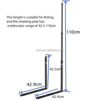 Kewig Motorrad-Fahnenmast aus Aluminiumlegierung Sportkamera-Selfie-Stick Solider Notfall-Lichtmast Multifunktionaler Fahnenmast