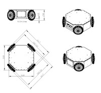 Sasis Robot Roda Mecanum Omnidirectional Cerdas, Platform Mobile Otonom AMR untuk Kendaraan Pengiriman Logistik Gudang