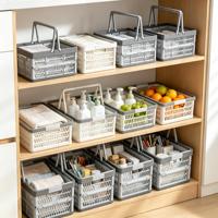 Panier pliable à main, panier de courses pliable, idéal pour les pique-niques en plein air, le camping, les courses et le rangement domestique