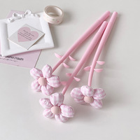 Stylo gel anti-stress en forme de fleur en tissu, cadeau créatif pour la fête des enseignants