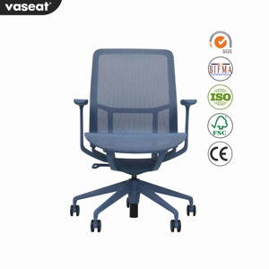 Silla de oficina de malla azul Premium, cómoda silla ejecutiva giratoria para visitantes, modelos de diseño moderno, muebles de oficina pequeños al por mayor - Product Image 1