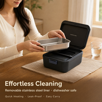 Chauffe-plat portable en acier inoxydable pour riz, sauces et soupes, boîte à bento auto-chauffante rapide pour voiture, extérieur, bureau – Meilleures ventes