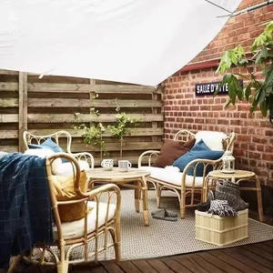 Moderne benutzer definierte einzelne lässige Wohnzimmer Stuhl natürliche <span class=keywords><strong>Rattan</strong></span> Sofa und Innenhof Kombination für Hochzeits bedarf oder Gast familie - Product Image 2