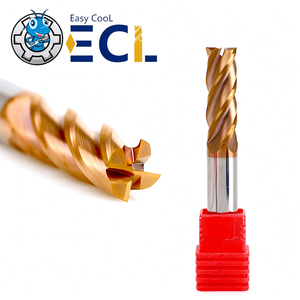 Fresa de carburo sólido con recubrimiento TiAlN Easy Cool, 4 filos, hélice de 45 grados, para fresado CNC - Product Image 4