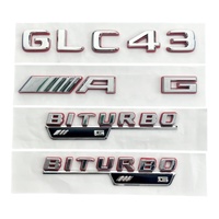 Autocollants 3D en ABS pour logos numériques de coffre modifiés W253, W254, autocollants bicolores pour carrosserie GLC63S, GLC63, GLC43.
