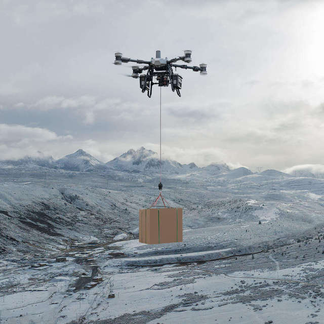 FlyCart 100 Heavy-Lift Cargo Drone FC100 UAV with 85kg Payloadand and Intelligent Safety System for Various Delivery Scenes