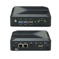 J6412 Quad Core Fanless PC DDR4 Triple Display 4K 2.5G LAN M.2 Slots 8USB 3.0 Industrial PC CE RoHS Certified for Digi Signage