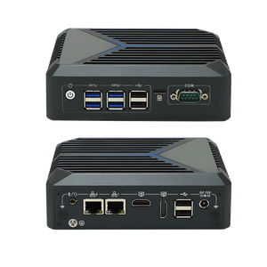 J6412 Quad Core PC sin ventilador DDR4 Triple pantalla 4K 2,5G LAN M.2 ranuras 8USB 3,0 PC Industrial certificado CE RoHS <span class=keywords><strong>para</strong></span> señalización <span class=keywords><strong>Digi</strong></span> - Product Image 1