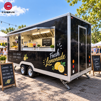 Remorque alimentaire mobile commerciale Cogsun avec prise de courant multi-prises pour l'alimentation de plusieurs équipements de cuisine