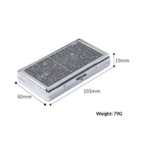 Boîte à cigarettes portable en aluminium créative, design minimaliste moderne, extensible 10 cm, rangement décoratif, logo personnalisé, prix d'usine