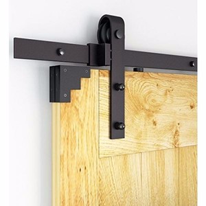 Herrajes para Puertas Corredizas de Granero en Forma de J de Acero al Carbono WEKIS Modernos y Duraderos de 6.6 Pies con Características de Insonorización y Control Remoto - Product Image 5