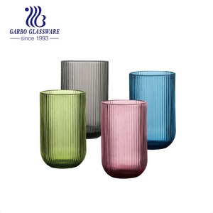 8盎司钻石设计纯色蓝绿色灰色紫色复古雕刻设计玻璃高脚杯酒杯 - Product Image 2